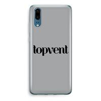CaseCompany Topvent Grijs Zwart: Huawei P20 Transparant Hoesje