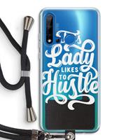 CaseCompany Hustle Lady: Huawei P20 Lite (2019) Transparant Hoesje met koord