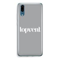 CaseCompany Topvent Grijs Wit: Huawei P20 Transparant Hoesje