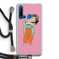 CaseCompany Visknuffel: Huawei P20 Lite (2019) Transparant Hoesje met koord