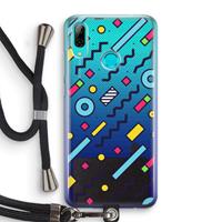 CaseCompany 8-bit N°8: Huawei P Smart (2019) Transparant Hoesje met koord