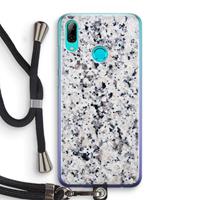CaseCompany Gespikkelde marmer: Huawei P Smart (2019) Transparant Hoesje met koord