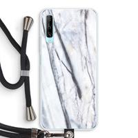 CaseCompany Gestreepte marmer: Huawei P Smart Pro Transparant Hoesje met koord