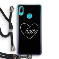 CaseCompany Best heart black: Huawei P Smart (2019) Transparant Hoesje met koord