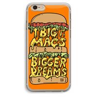CaseCompany Big Macs Bigger Dreams: iPhone 6 Plus / 6S Plus Transparant Hoesje