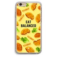 CaseCompany Eat Balanced: iPhone 6 Plus / 6S Plus Transparant Hoesje