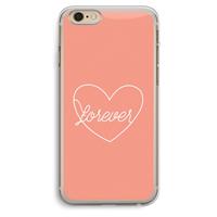 CaseCompany Forever heart: iPhone 6 Plus / 6S Plus Transparant Hoesje