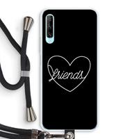 CaseCompany Friends heart black: Huawei P Smart Pro Transparant Hoesje met koord