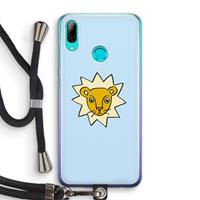 CaseCompany Kleine leeuw: Huawei P Smart (2019) Transparant Hoesje met koord