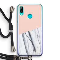 CaseCompany A touch of peach: Huawei P Smart (2019) Transparant Hoesje met koord