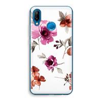 CaseCompany Geschilderde bloemen: Huawei P20 Lite Transparant Hoesje