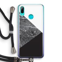 CaseCompany Combinatie marmer: Huawei P Smart (2019) Transparant Hoesje met koord