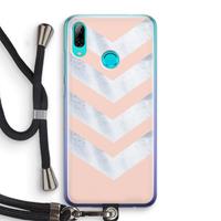 CaseCompany Marmeren pijlen: Huawei P Smart (2019) Transparant Hoesje met koord