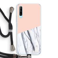 CaseCompany A touch of peach: Huawei P Smart Pro Transparant Hoesje met koord