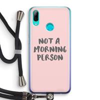 CaseCompany Morning person: Huawei P Smart (2019) Transparant Hoesje met koord