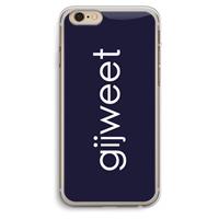 CaseCompany Gijweet: iPhone 6 Plus / 6S Plus Transparant Hoesje