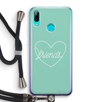 CaseCompany Friends heart pastel: Huawei P Smart (2019) Transparant Hoesje met koord
