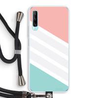 CaseCompany Strepen pastel: Huawei P Smart Pro Transparant Hoesje met koord