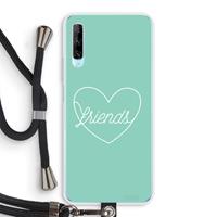 CaseCompany Friends heart pastel: Huawei P Smart Pro Transparant Hoesje met koord