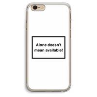 CaseCompany Alone: iPhone 6 Plus / 6S Plus Transparant Hoesje