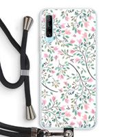 CaseCompany Sierlijke bloemen: Huawei P Smart Pro Transparant Hoesje met koord