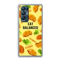 CaseCompany Eat Balanced: Oppo Find X3 Neo Transparant Hoesje