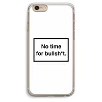 CaseCompany No time: iPhone 6 Plus / 6S Plus Transparant Hoesje