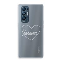 CaseCompany Forever heart pastel: Oppo Find X3 Neo Transparant Hoesje