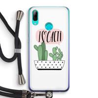 CaseCompany I love cacti: Huawei P Smart (2019) Transparant Hoesje met koord