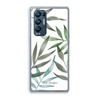 CaseCompany Tropical watercolor leaves: Oppo Find X3 Neo Transparant Hoesje