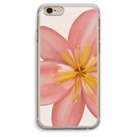 CaseCompany Pink Ellila Flower: iPhone 6 Plus / 6S Plus Transparant Hoesje