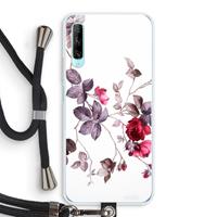 CaseCompany Mooie bloemen: Huawei P Smart Pro Transparant Hoesje met koord
