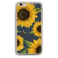 CaseCompany Sunflower and bees: iPhone 6 Plus / 6S Plus Transparant Hoesje