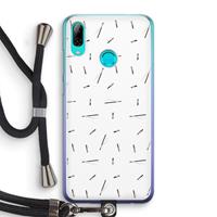 CaseCompany Hipster stripes: Huawei P Smart (2019) Transparant Hoesje met koord