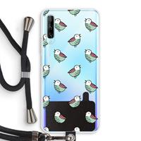 CaseCompany Vogeltjes: Huawei P Smart Pro Transparant Hoesje met koord