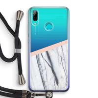 CaseCompany A touch of peach: Huawei P Smart (2019) Transparant Hoesje met koord