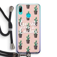 CaseCompany Cactus quote: Huawei P Smart (2019) Transparant Hoesje met koord