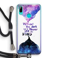 CaseCompany Stars quote: Huawei P Smart (2019) Transparant Hoesje met koord