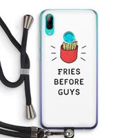 CaseCompany Fries before guys: Huawei P Smart (2019) Transparant Hoesje met koord