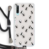 CaseCompany Miauw: Huawei P Smart Pro Transparant Hoesje met koord