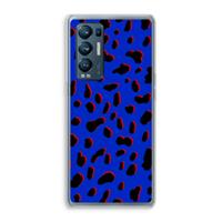 CaseCompany Blue Leopard: Oppo Find X3 Neo Transparant Hoesje