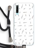 CaseCompany Hipster stripes: Huawei P Smart Pro Transparant Hoesje met koord