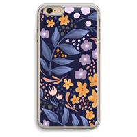 CaseCompany Flowers with blue leaves: iPhone 6 Plus / 6S Plus Transparant Hoesje