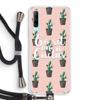 CaseCompany Cactus quote: Huawei P Smart Pro Transparant Hoesje met koord