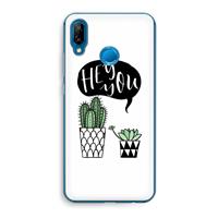 CaseCompany Hey you cactus: Huawei P20 Lite Transparant Hoesje