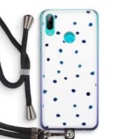 CaseCompany Blauwe stippen: Huawei P Smart (2019) Transparant Hoesje met koord