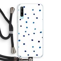 CaseCompany Blauwe stippen: Huawei P Smart Pro Transparant Hoesje met koord