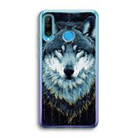 CaseCompany Darkness Wolf: Huawei P30 Lite Transparant Hoesje