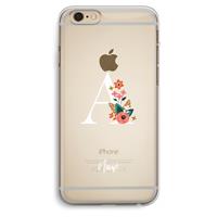 CaseCompany Pink Bouquet: iPhone 6 Plus / 6S Plus Transparant Hoesje