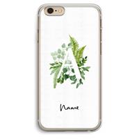 CaseCompany Green Brush: iPhone 6 Plus / 6S Plus Transparant Hoesje